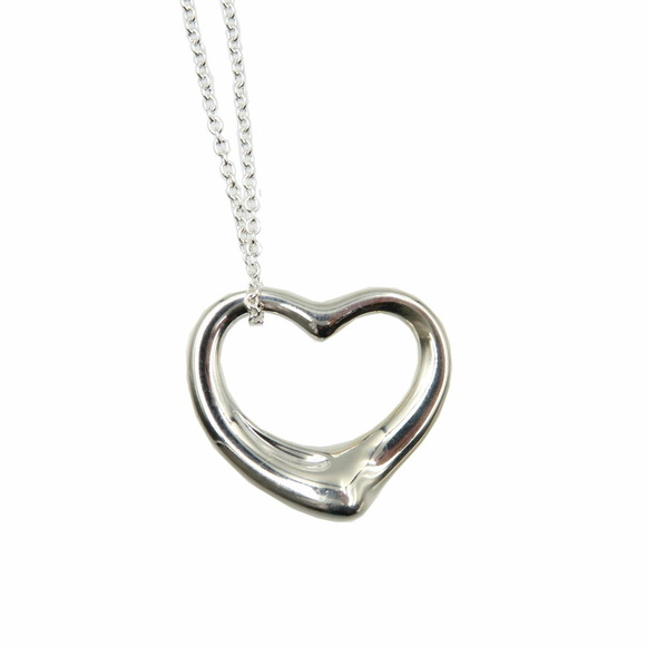 TIFFANY Elsa Peretti Open Heart Silver 925 Necklace - Picture 3 of 6
